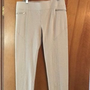 Super soft stretch slacks with Zipper detail.
